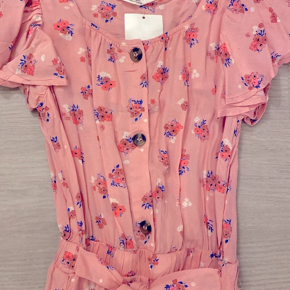 Floral girls jumpsuit, size 6x - Picture 2 of 3